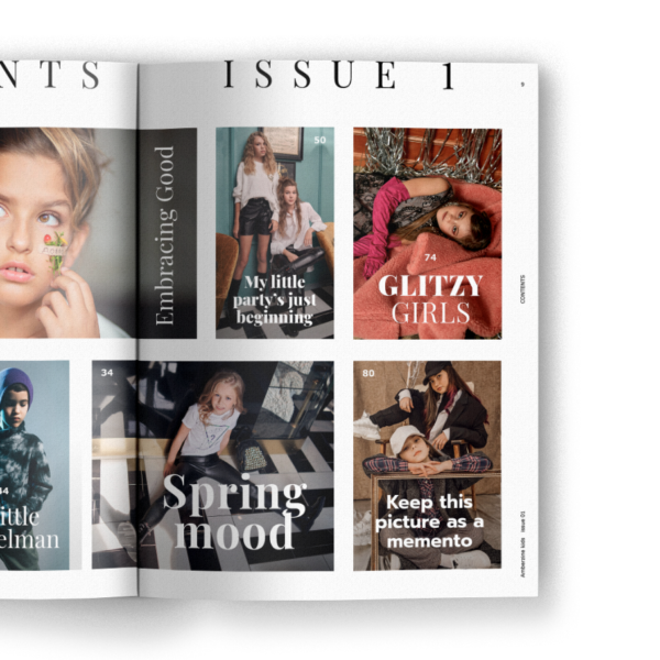 Amberzine KIDS magazine issue 1 content