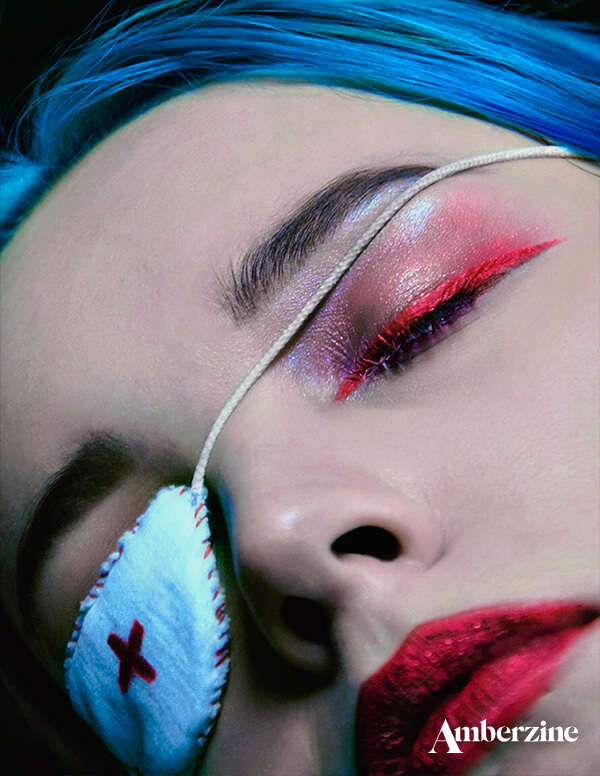 The Punk Rockig Nurse - Amberzine magazine fashion editorial- AGNES LUMIERE photography makeup