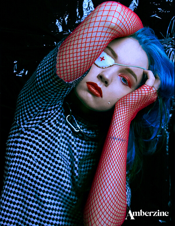 The Punk Rockig Nurse - Amberzine magazine fashion editorial- AGNES LUMIERE photography makeup